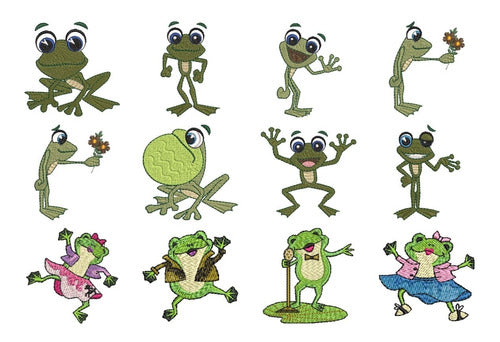 21 Embroidery Machine Designs Animals / Frogs and Toads 0