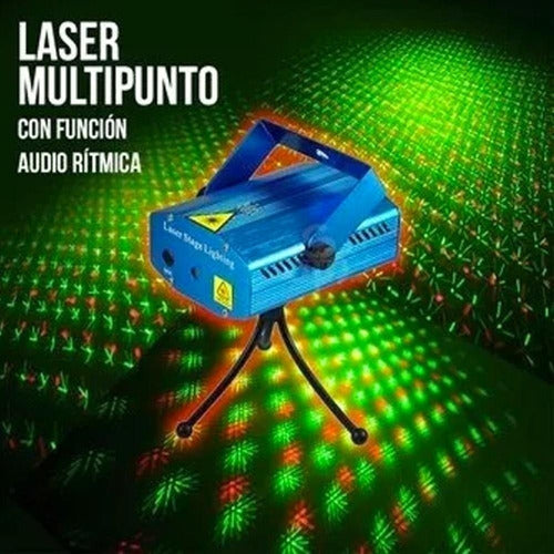 Multipoint Audio-Rhythmic LED Laser Rain DJ Light 6