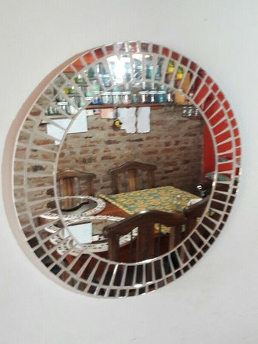 Kien Mas Bonito Promo! Circular Mirror with Mosaic Tiles, 50cm Diameter 1