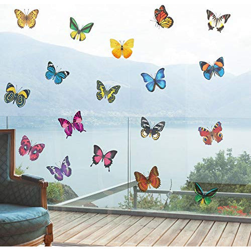 Outus Multicolor Butterfly Window Clings - 40 Pieces for Decoration 7