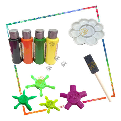 Set Puntillismo Completo Pintura Paleta Estrellas Fibrofacil 0