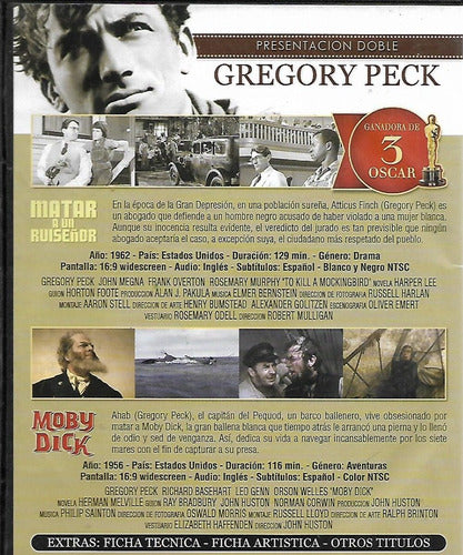 Dvd - Dos De Gregory Peck: Matar A Un Ruiseñor Y Moby Dick 1