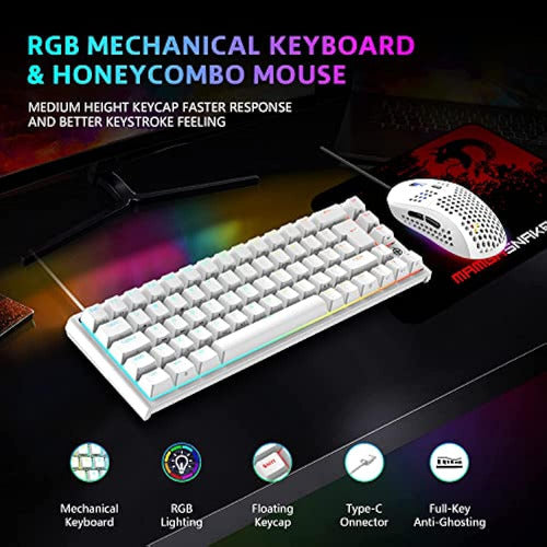 Felicon Combo De Teclado Mecánico Para Juegos Y Mouse De Nido De Abe 1