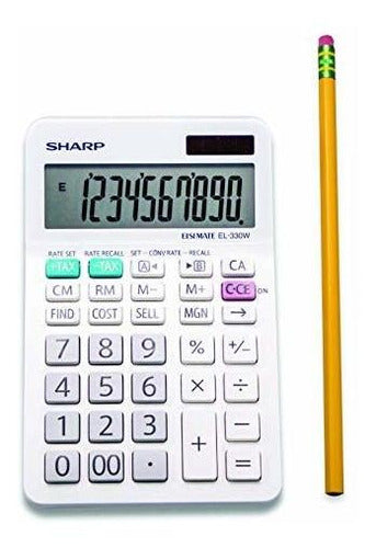 Sharp EL330WB Business Calculator Color White 325 4