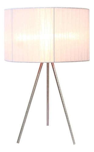 All The Rages Simple Designs LT2006-WHT Table Lamp with Pleated Tripod 0