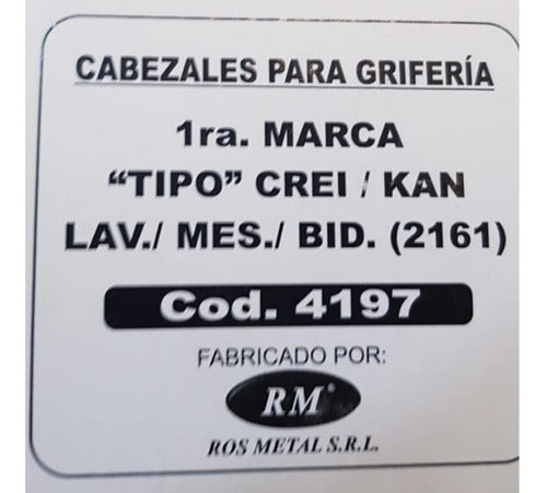 Cabezal Grifería Alternativo Tipo Crei/kan Lav/ Mesada/ Bide 3