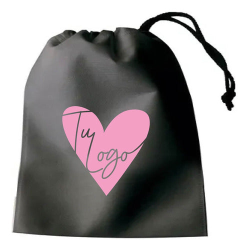 100 Eco Bags Printed Logo One-Sided 45x40x10cm with Cord 14