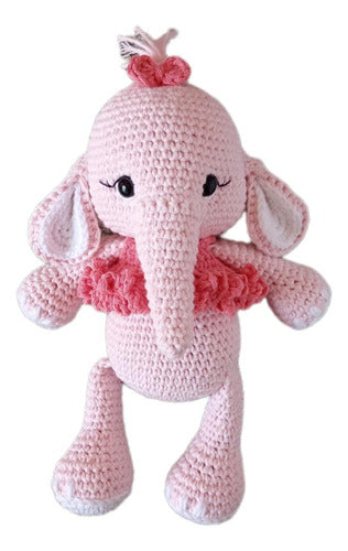 AMIGUIS CROCHET Elefanta Amigurumi Muñeca De Apego Tejido Al Crochet 0