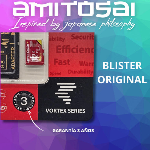 Amitosai Memoria SD 128GB C 10 U3 Serie Vortex MTS-Rocket 4