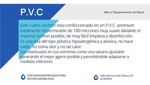 Funda Cubrecolchon Pvc Protector Impermeable 200x200x35 King 6