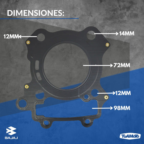 Bajaj Junta Tapa De Cilindro Original Para Rouser Ns 200 5