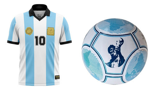 Maradona Combo Official Ball and Jersey Gift DM10 0