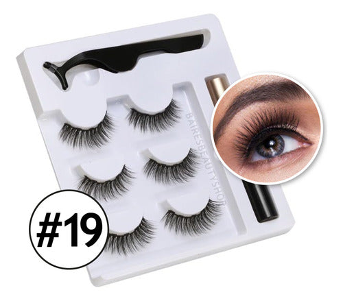 Baires Beauty Shop Magnetic False Eyelashes with Magnetic Eyeliner 3D 0