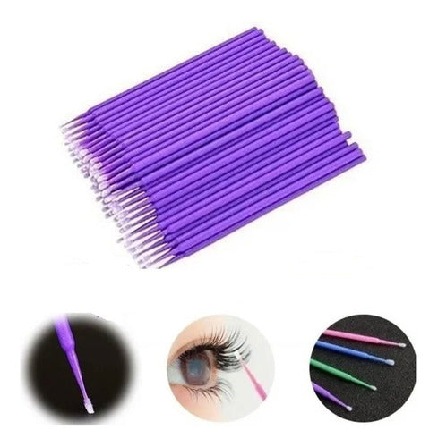 Micro Swabs Brushes for Eyelash Extension Box X100 12