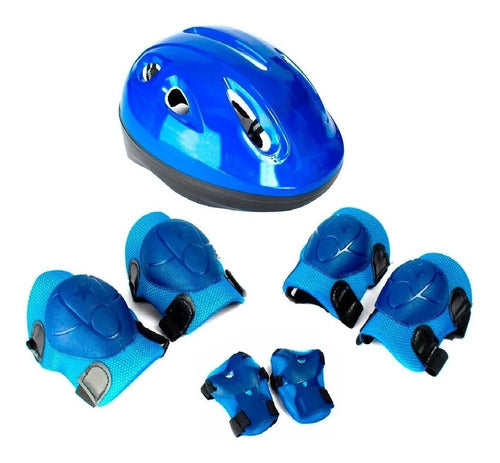 Set Proteccion Azul Casco Rodi+code+mune / Open-toys 125 0