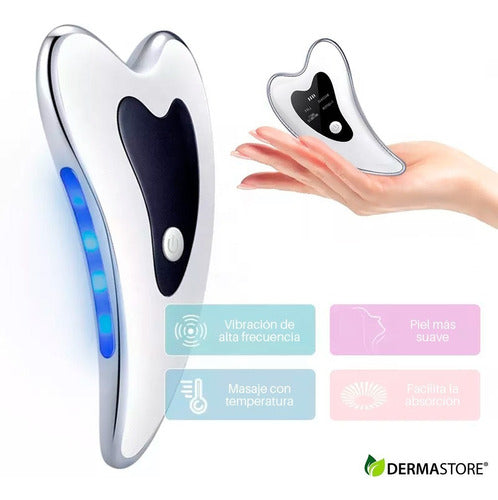 Gua Sha Vibradora USB Recargable - Masajes Faciales Gua Sha Electrica Arrugas Lineas Expresion 4