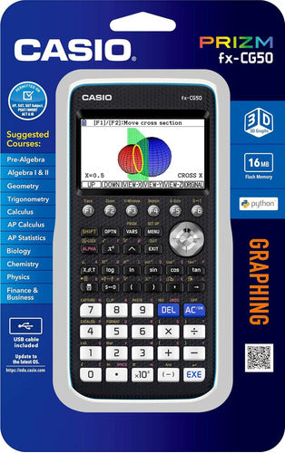 Calculadora Gráfica A Color Casio, Blanco Y Negro, 7.21  Anx 4