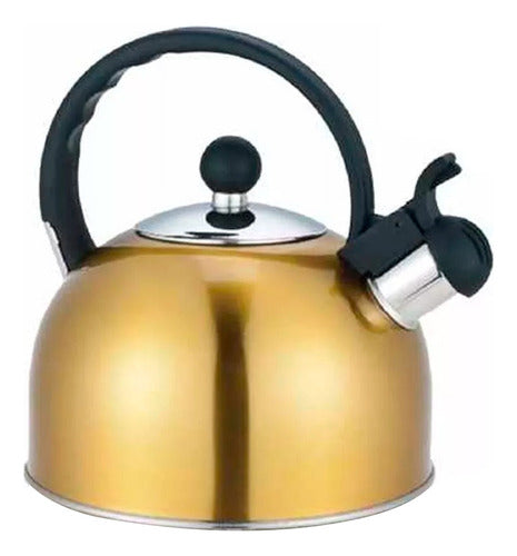 Whistling Stainless Steel Kettle 2.5L Coffee Tea Mate Water New 0