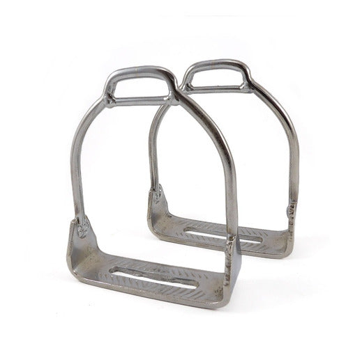 Large Quality Chromed Iron Stirrups by Crespo 1