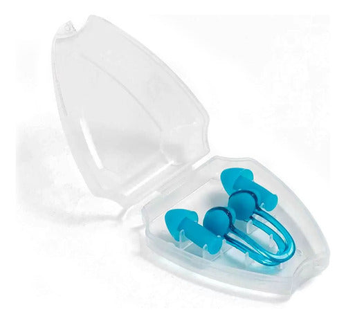 Tampão Ouvidos Proteção Natação Piscina Praia + Clip Nasal 1