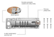 Reset-008 Combination Locking Pin, Security Slide Bolt Lock 1