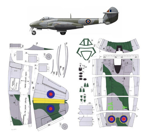 Gloster Meteor Mk III 1.33 Papercraft 0