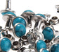 Rubyca 100 Turquoise Blue Rapid Rivets Studs for Leather 10mm 0