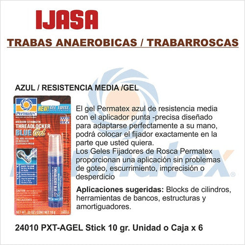 Permatex Anaerobic Threadlocker Gel Medium Strength (240) 1