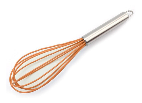 Silicone Hand Whisk for Baking with Stainless Steel Handle 20cm 1