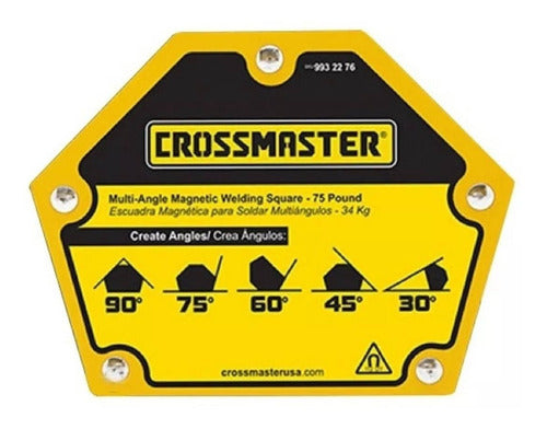 Escuadra Magnética Para Soldar 34 Kg Crossmaster 5 Angulos 0