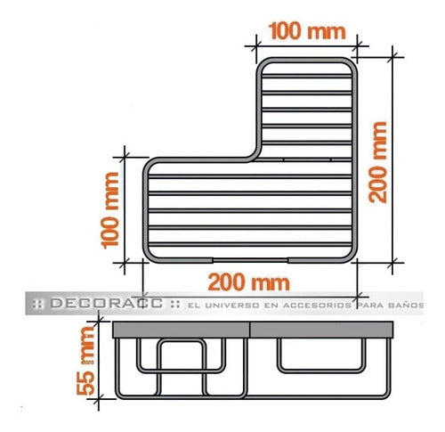 Decoracc Organizador Portashampoo Acero Inoxidable Calidad Decoracc ® 1