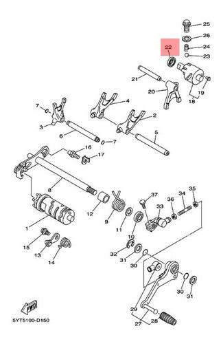 Reten De Aceite De Selectora Yamaha Raptor 350 - Panella 1