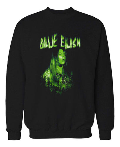 Memo Estampados Billie Eilish Green Graphic Sweatshirt 0