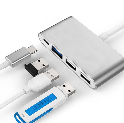 3 En 1 Usb 3.1 Tipo C Para 4 K Usb 3.0 Hub Usb-c Puerto Adap 0