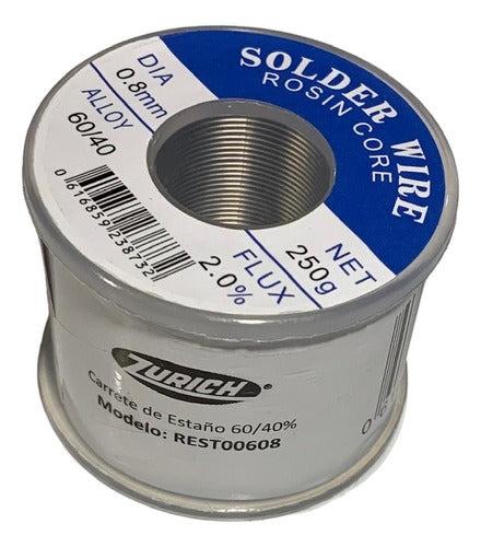 Zurich 250g Solder Wire - 60/40 - 0.8mm 0