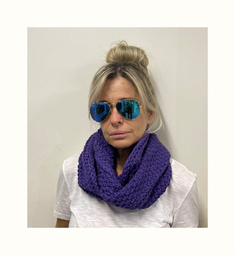 Premium Acrylic Knit 2-Round Unisex Infinity Scarf 5