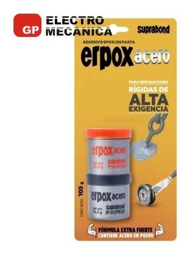 Adhesivo Epoxi Erpox Acero 105 Gr Alta Exigencia Suprabond 1