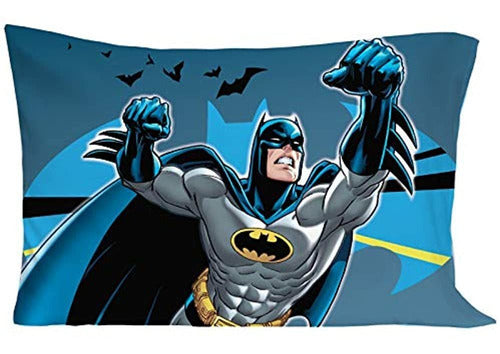 Warner Bros. Batman - Blue Yellow and Gray Toddler Bed Set 3