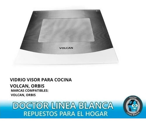 Volcan/Orbis Glass Visor for Kitchen 53.6x46.1cm M/act 2