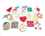 Hanging Christmas Ornaments MDF Painted Santa Claus Pack of 50 1