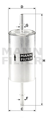 Filtro De Combustible Mann Filter Wk 614/46 0