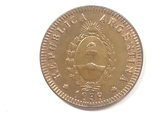 Monedas Argentinas: 2 Centavos 1939 9 Cerrado Sin Circular 0