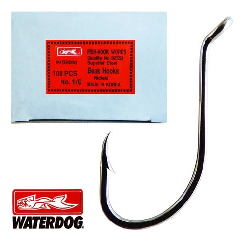 Anzuelos Waterdog Boga Carpa 92553-1/0 X 100 U Niquel 2,6 Cm 0