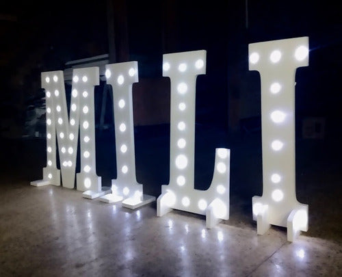 DARYLUZ LETRAS 75 Cm Tall Polyfan LED Light-Up Letter for Weddings and Celebrations 0