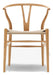 Silla De Comedor Wishbone Madera Beech Y Asiento Ratan Na 1