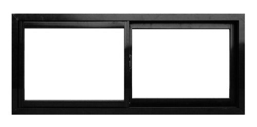 Sliding Black Iron Window Maxialuminios 150 x 60 0
