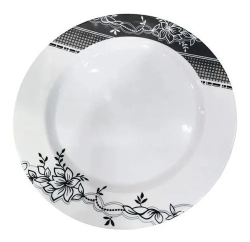 CLUB IMPORT Melamine Deep Plate Set of 12 Various Designs 25 cm 3