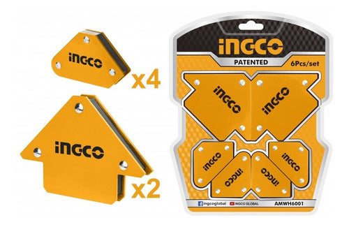 Ingco Set of 6 Magnetic Squares AMWH6001 0