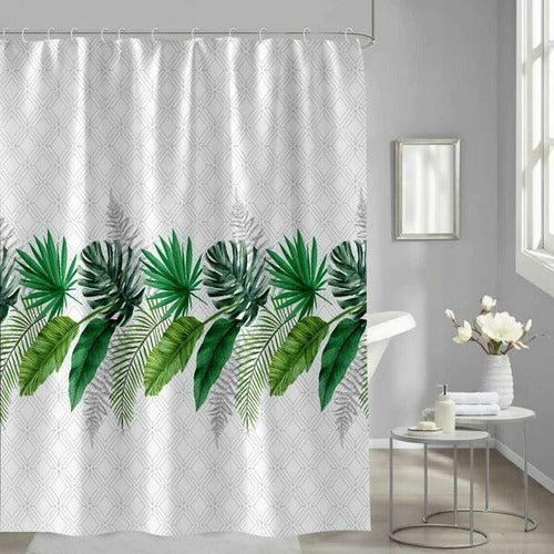 Floral Printed Shower Curtain Plumitaa Ch 9
