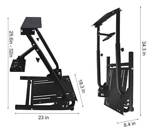 Nejoney Racing Wheel Support, Adjustable Height and Foldable Stand 2